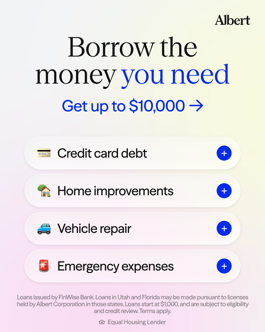 Albert Facebook ad