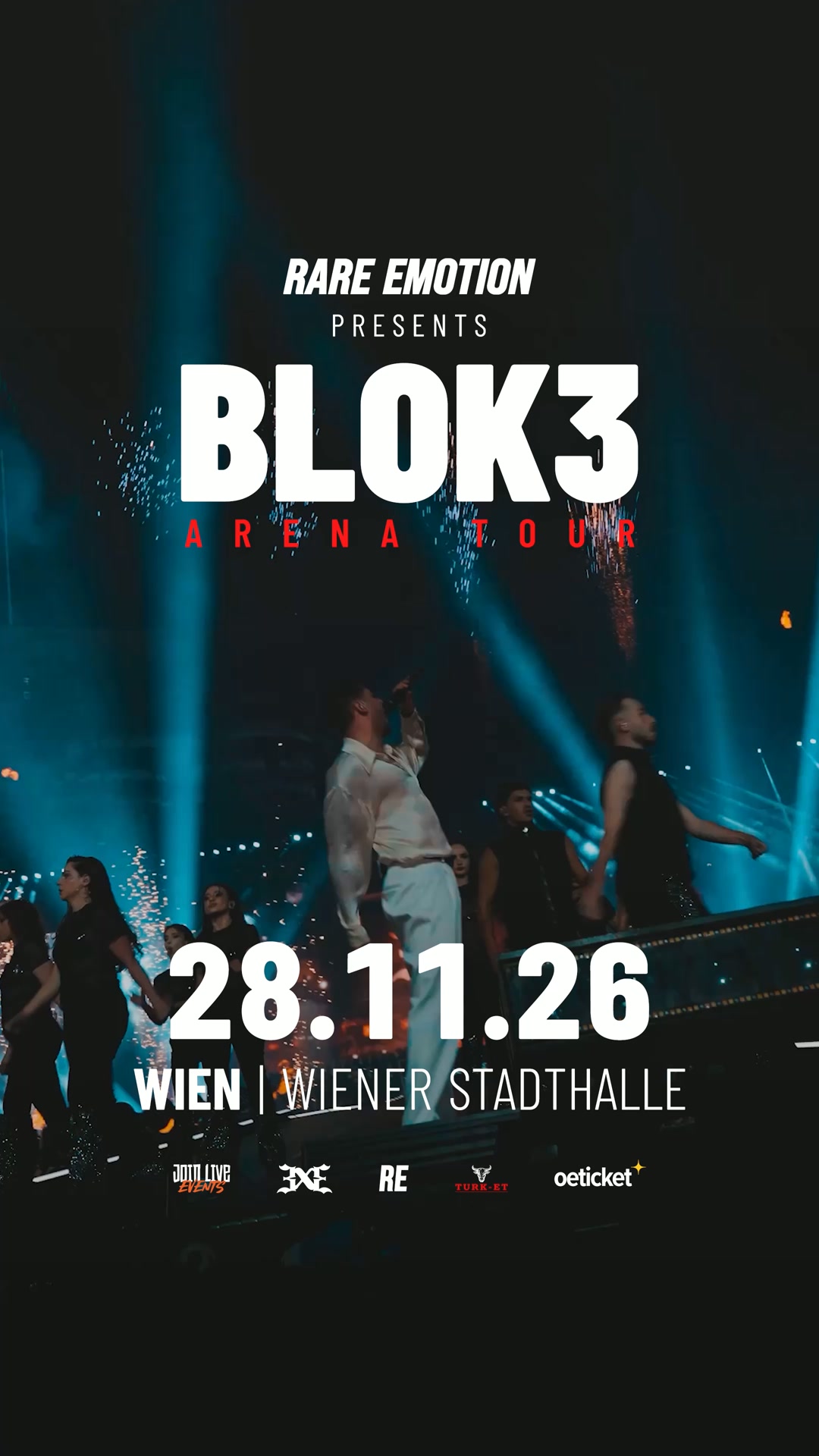 Join Live Events Facebook ad: BLOK3 live in Wien | 28.11.2026