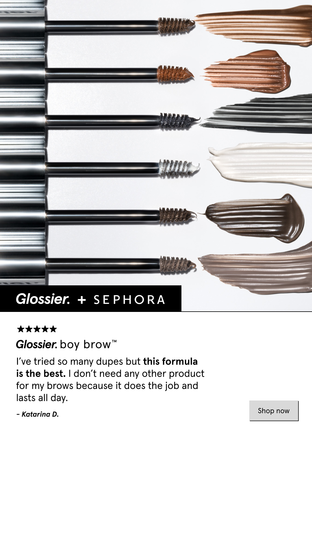 Glossier Facebook ad
