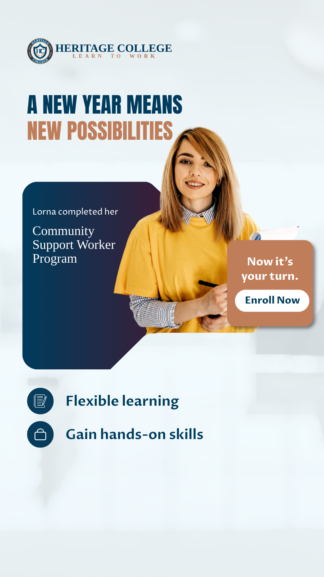 Heritage College Facebook ad