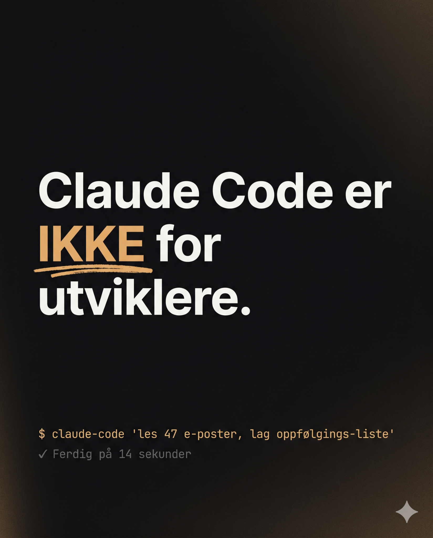 Petter Erik Nyvoll Facebook ad: Ikke for utviklere