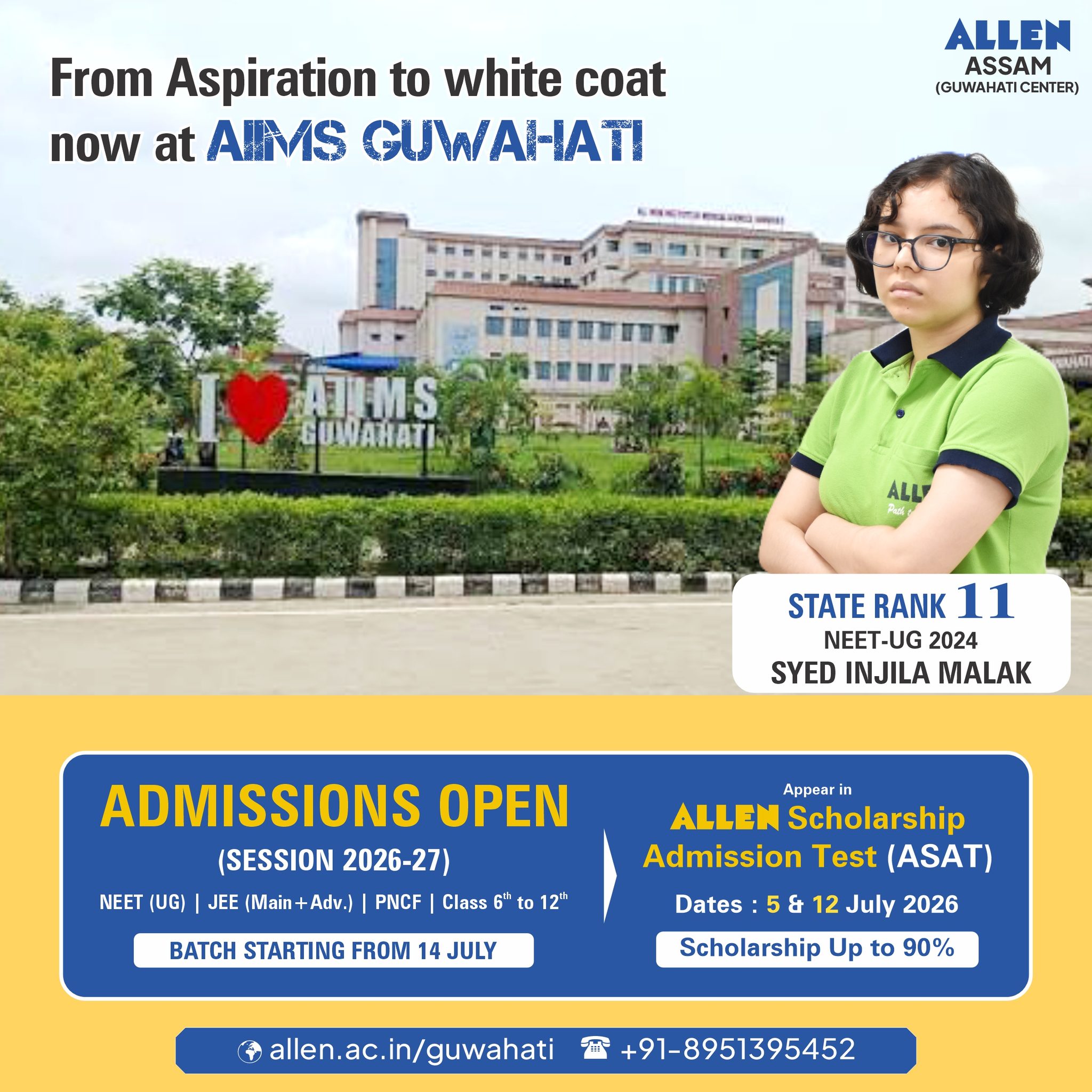 ALLEN Assam Facebook ad: JEE & NEET Coaching Admission 2026 | Join ALLEN Classroom…