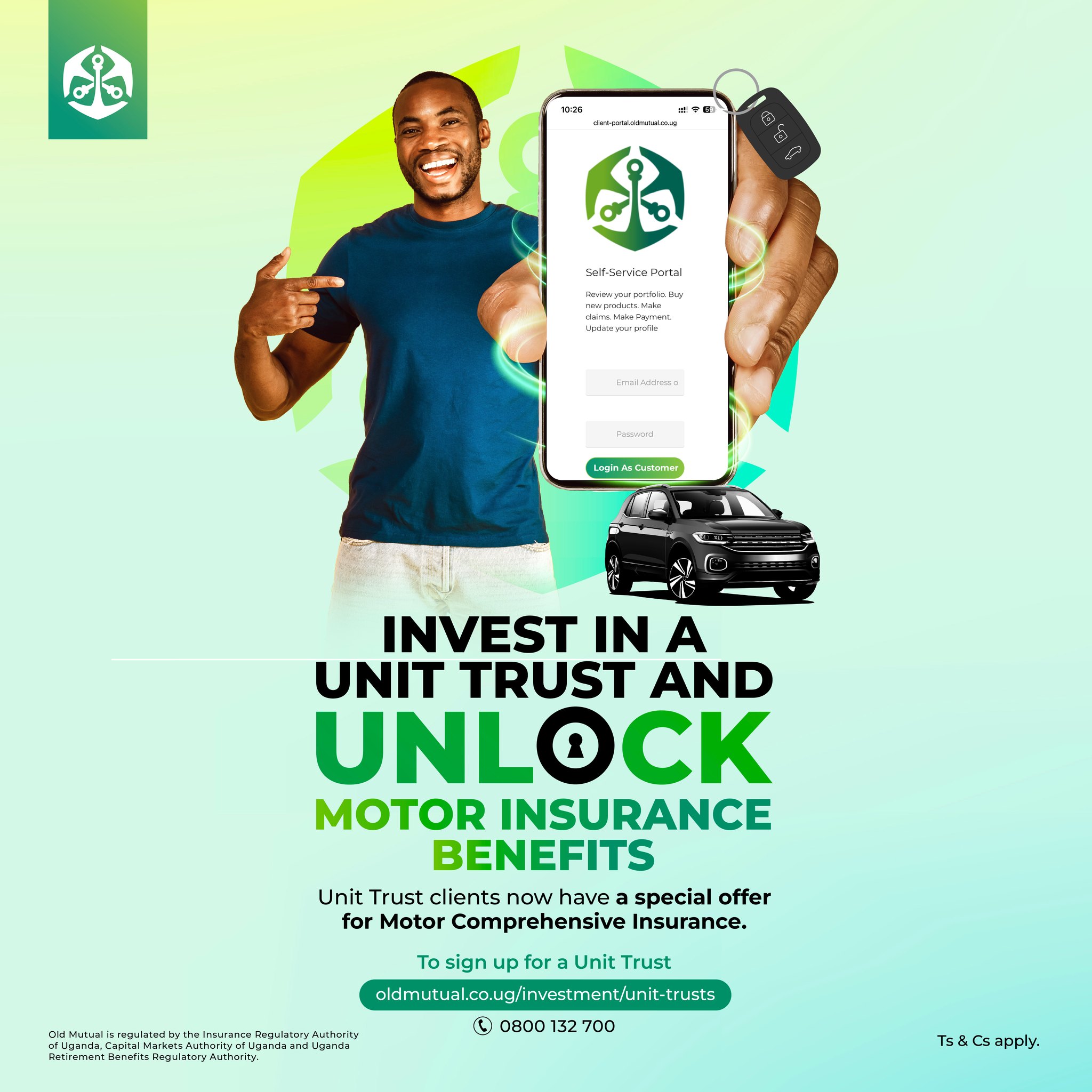 Old Mutual Uganda Facebook ad: Invest in Unit Trust Funds