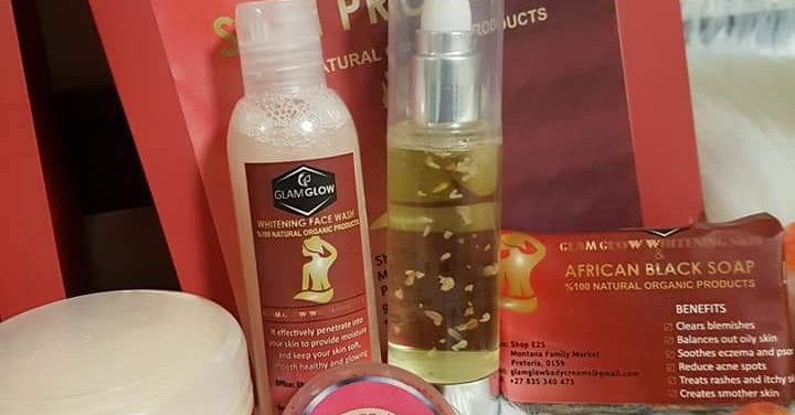 Glam Glow skin care products Facebook ad