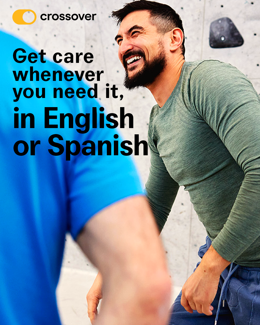 Crossover Health Facebook ad: Crossover Health speaks your language.