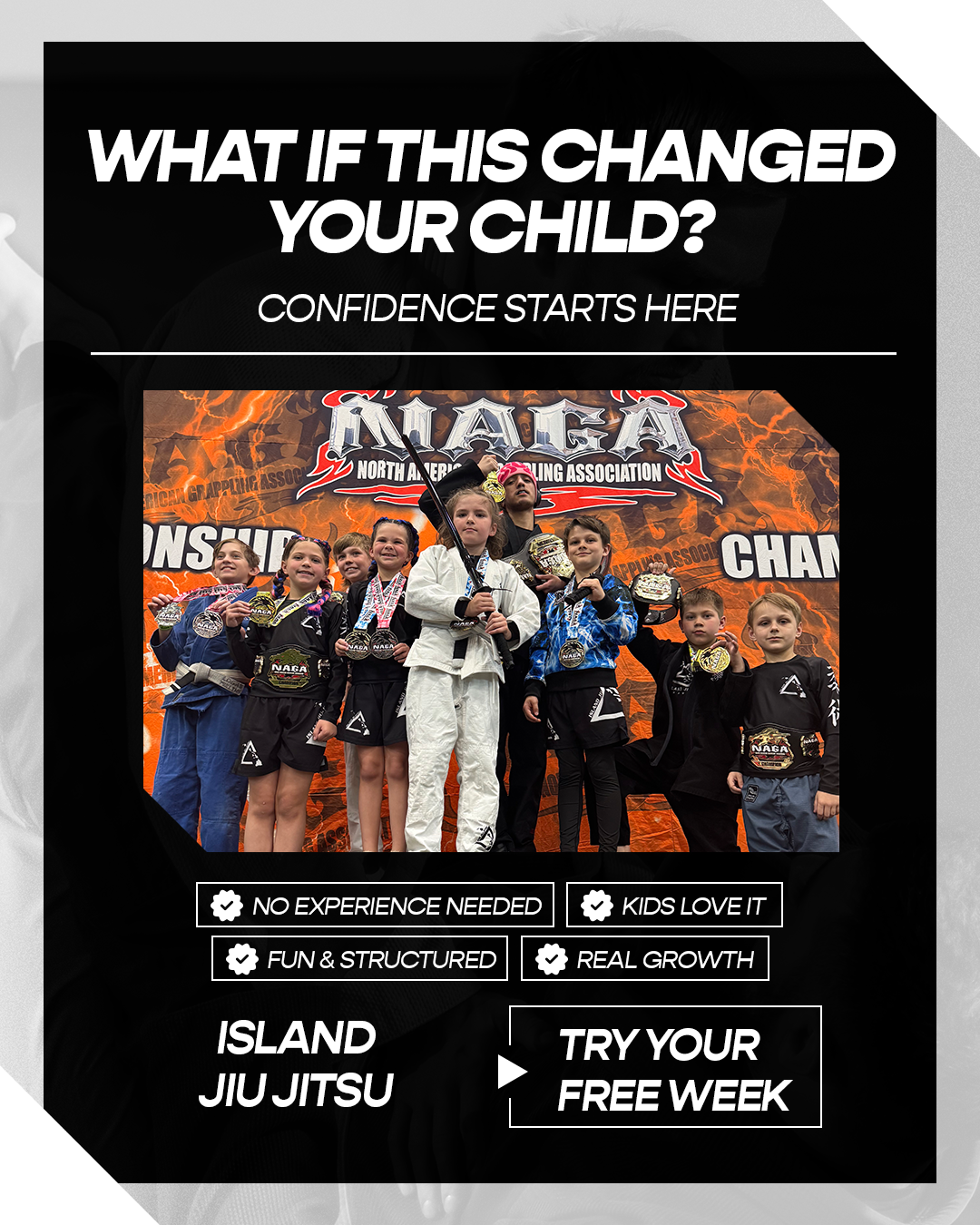 Island Jiu Jitsu Michigan Facebook ad
