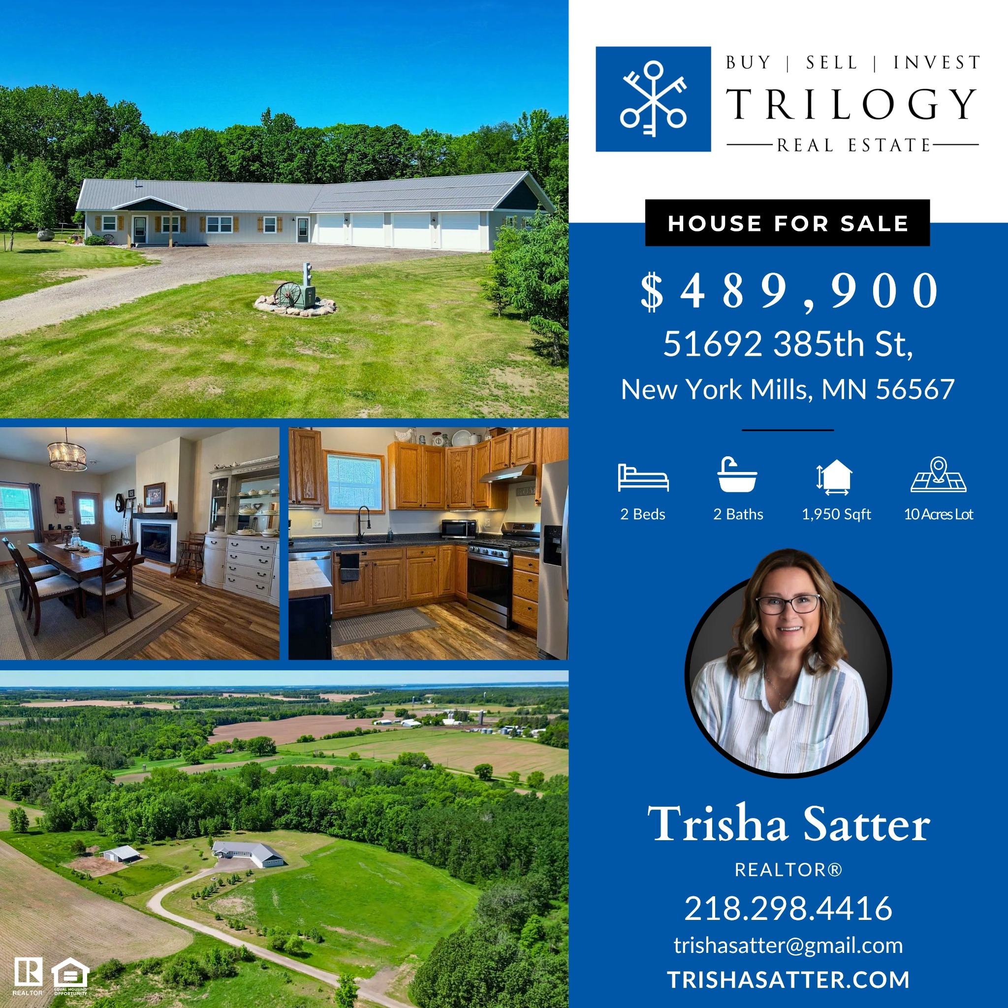 Trilogy Real Estate - Trisha Satter Facebook ad: Trisha Satter's Blinq Card