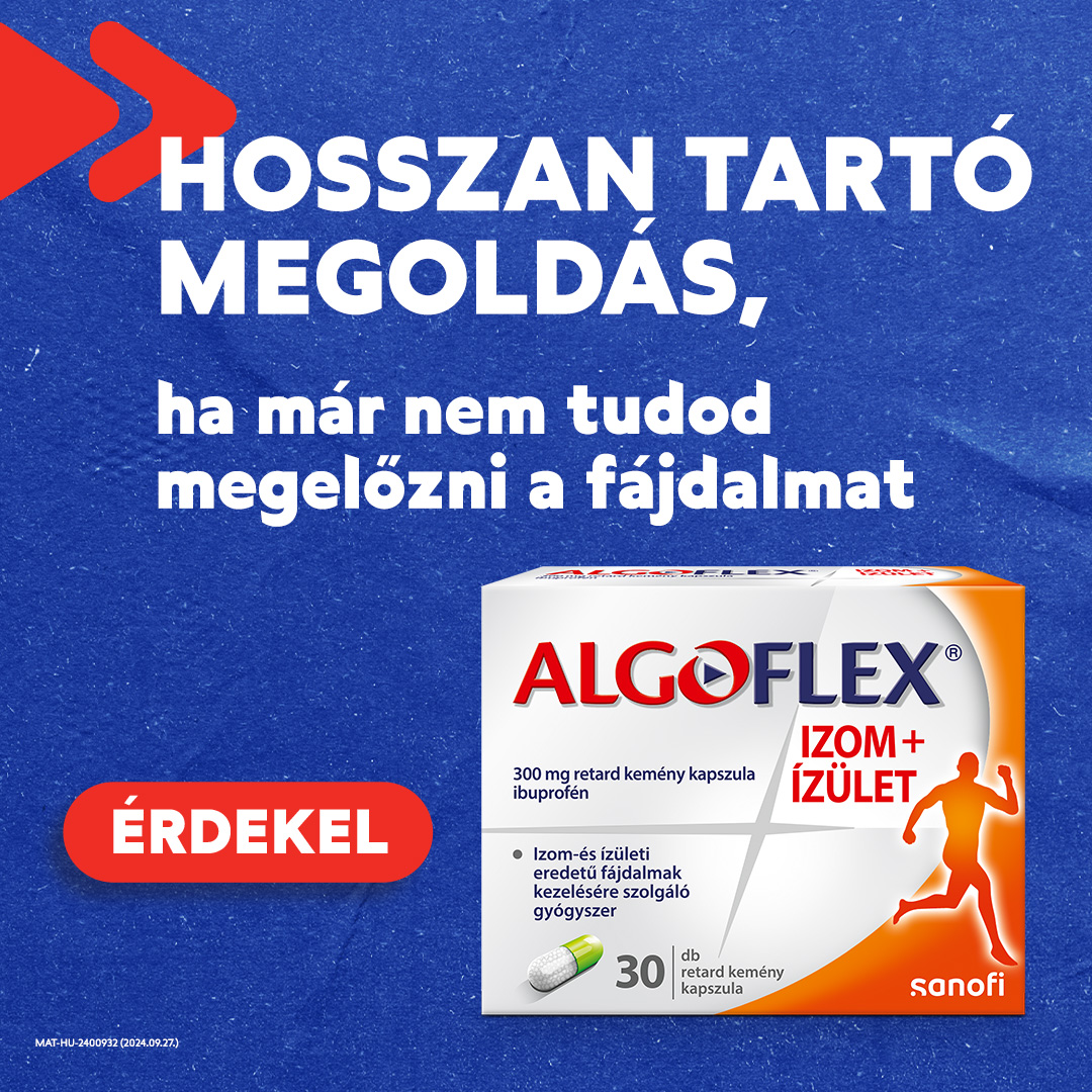 Algoflex Facebook ad: Hosszan tartó hatás