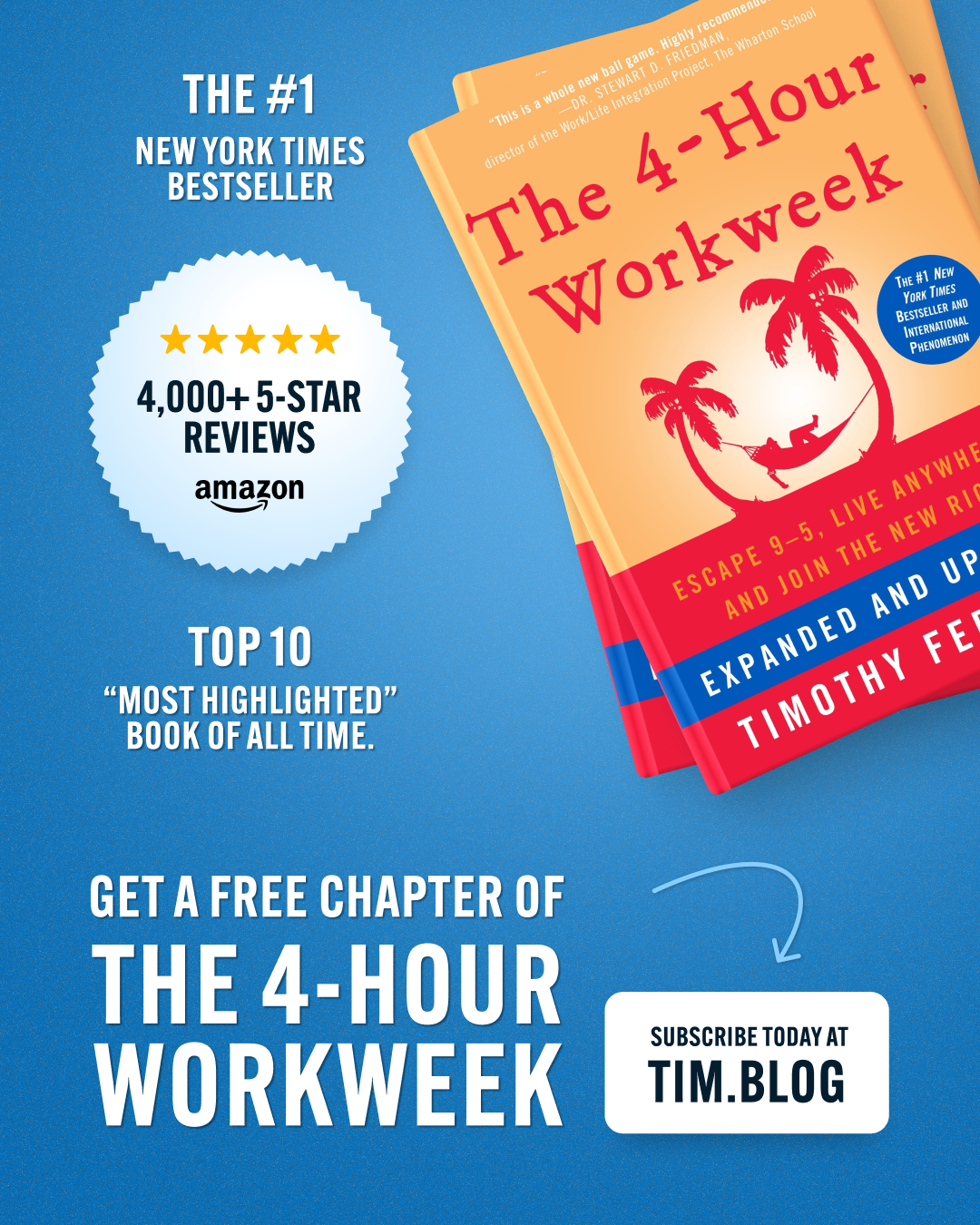 Tim Ferriss Facebook ad: 150+ Life-Changing Pages