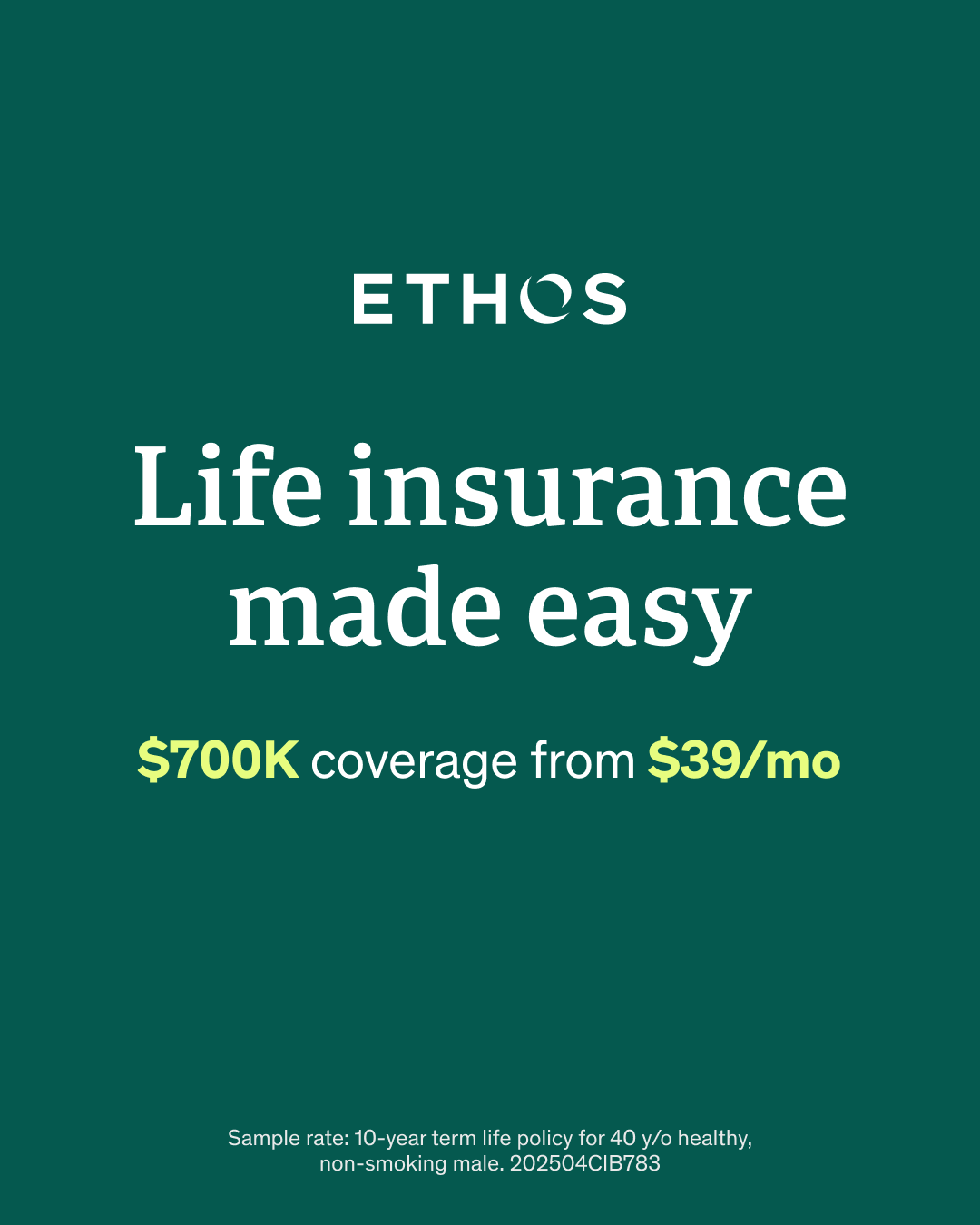 Tempered Agency Facebook ad: Life insurance made easy