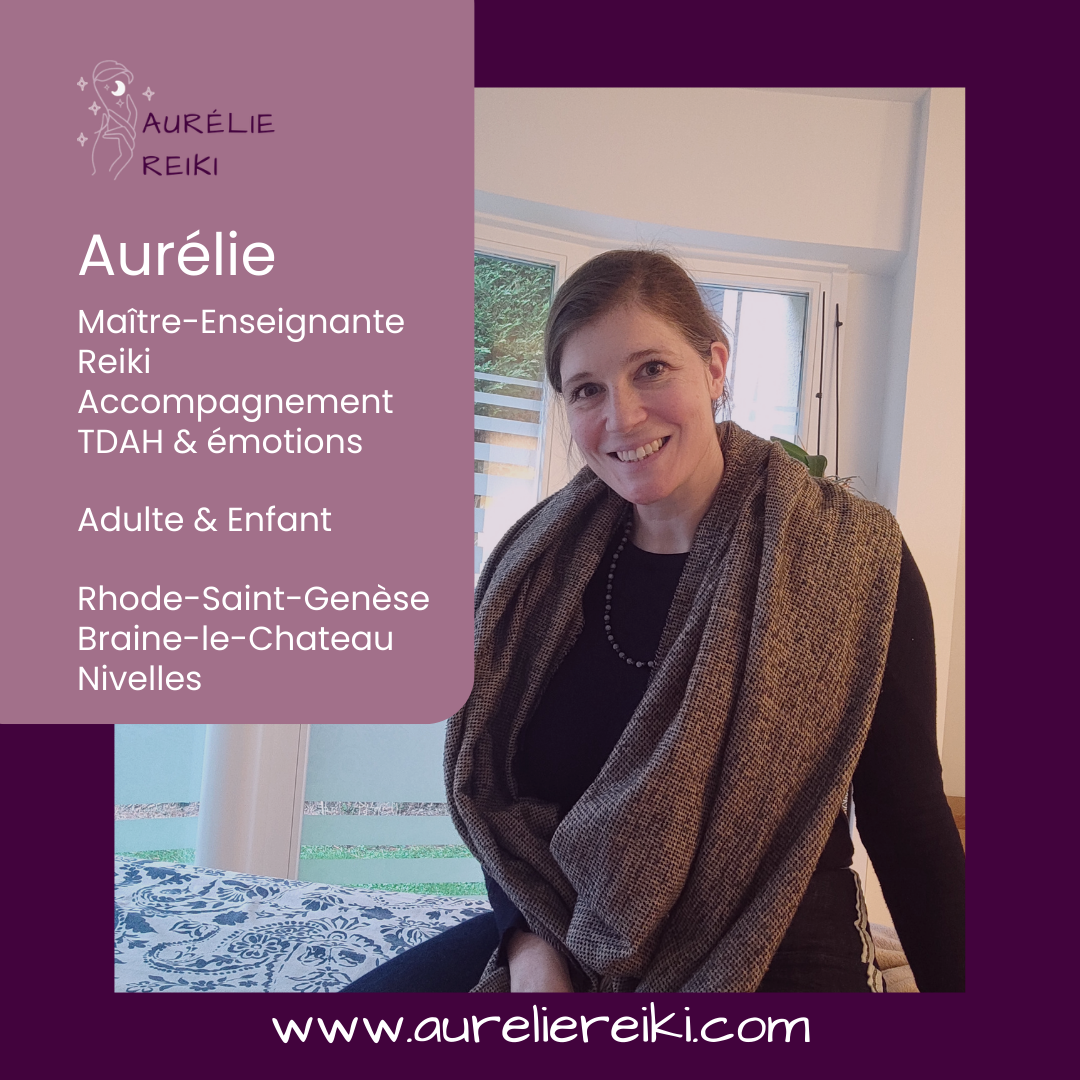 Aurélie Reiki Facebook ad: J’accompagne les enfants, les parents et les adultes…
