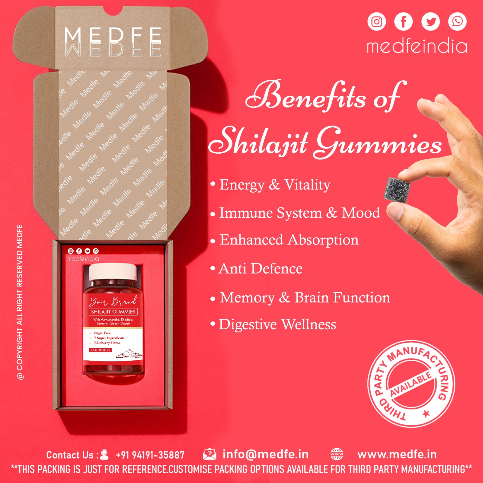 MEDFE INDIA Facebook ad: Power up your brand with Shilajit Gummies!