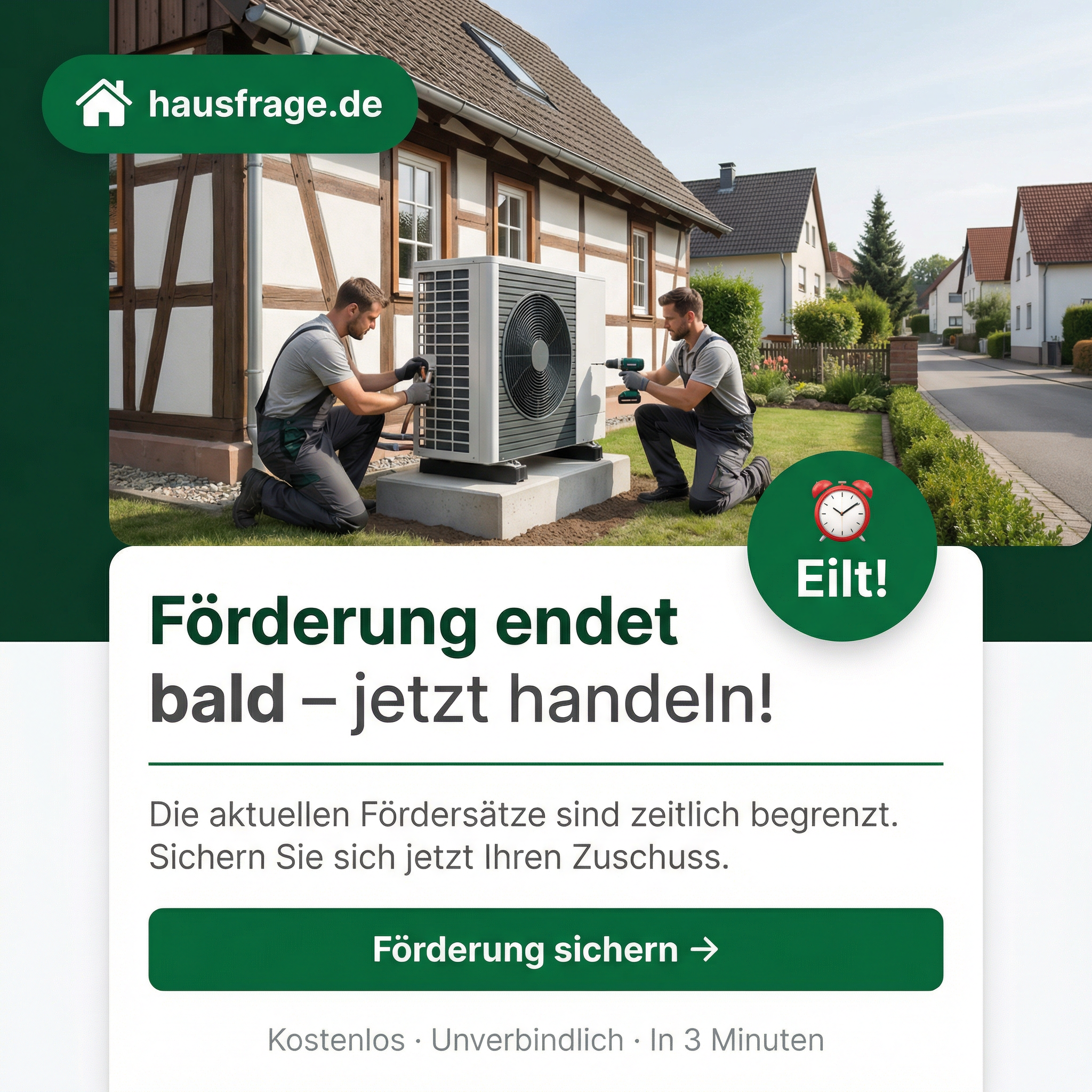 Hausfrage Facebook ad
