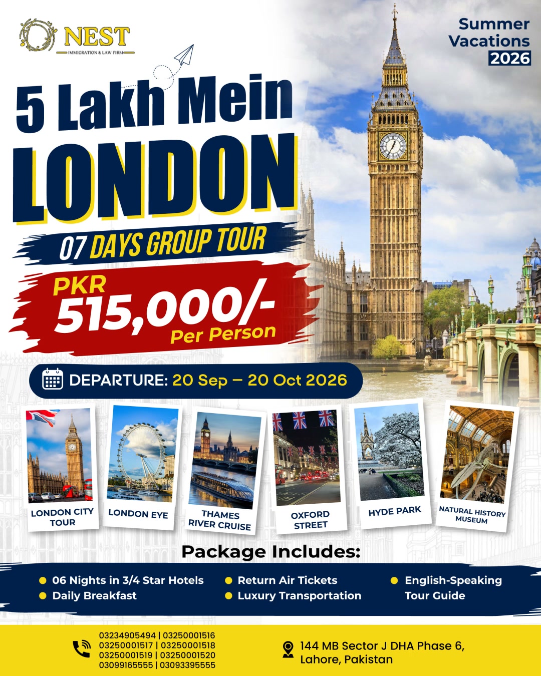 Nest Immigration Facebook ad: Limited Seat's-Book Now