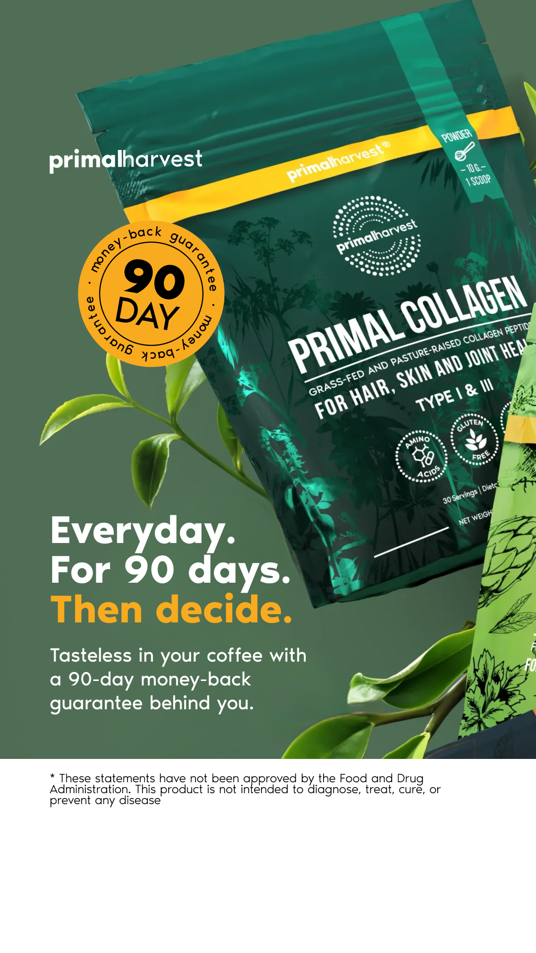 Primal Harvest Facebook ad: Fuller Hair in One Scoop