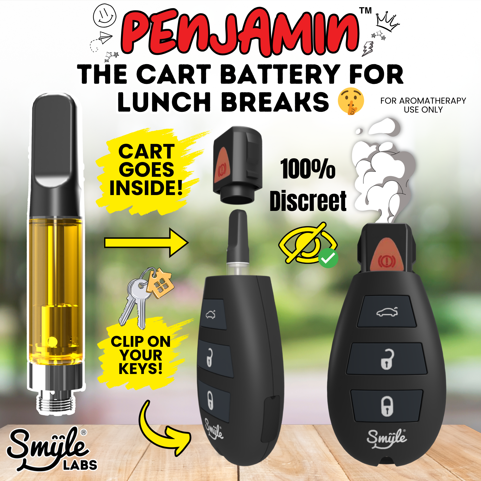 Smyle Labs Facebook ad: Get Your Aroma Key Today!
