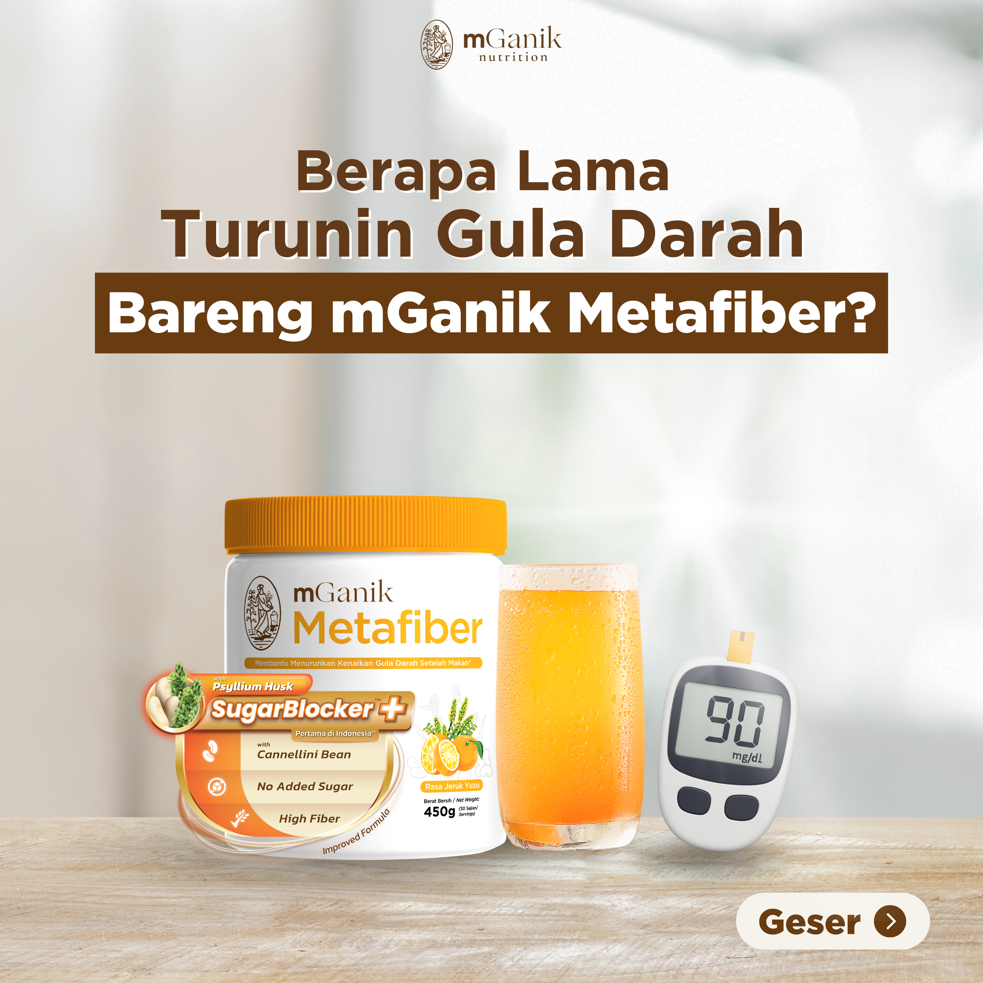 mGanik Metafiber Yakin Bebas Diabetes Facebook ad: Gula darahmu bisa lebih terjaga, secara alami!