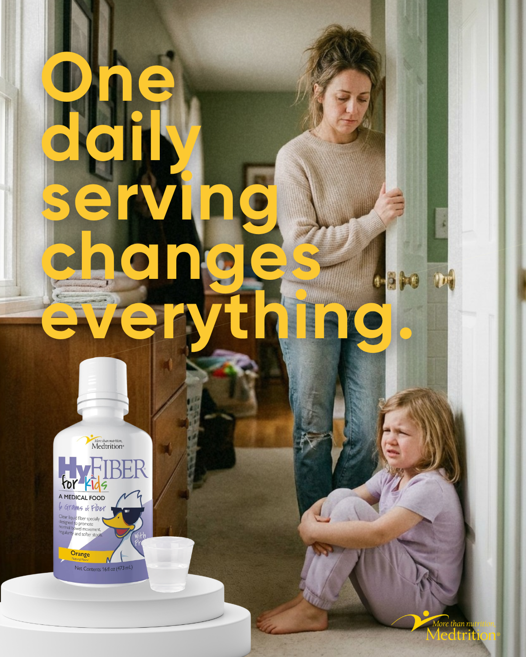 Medtrition Facebook ad: Gentle Daily Fiber Support for Kids Without Messy Powders…
