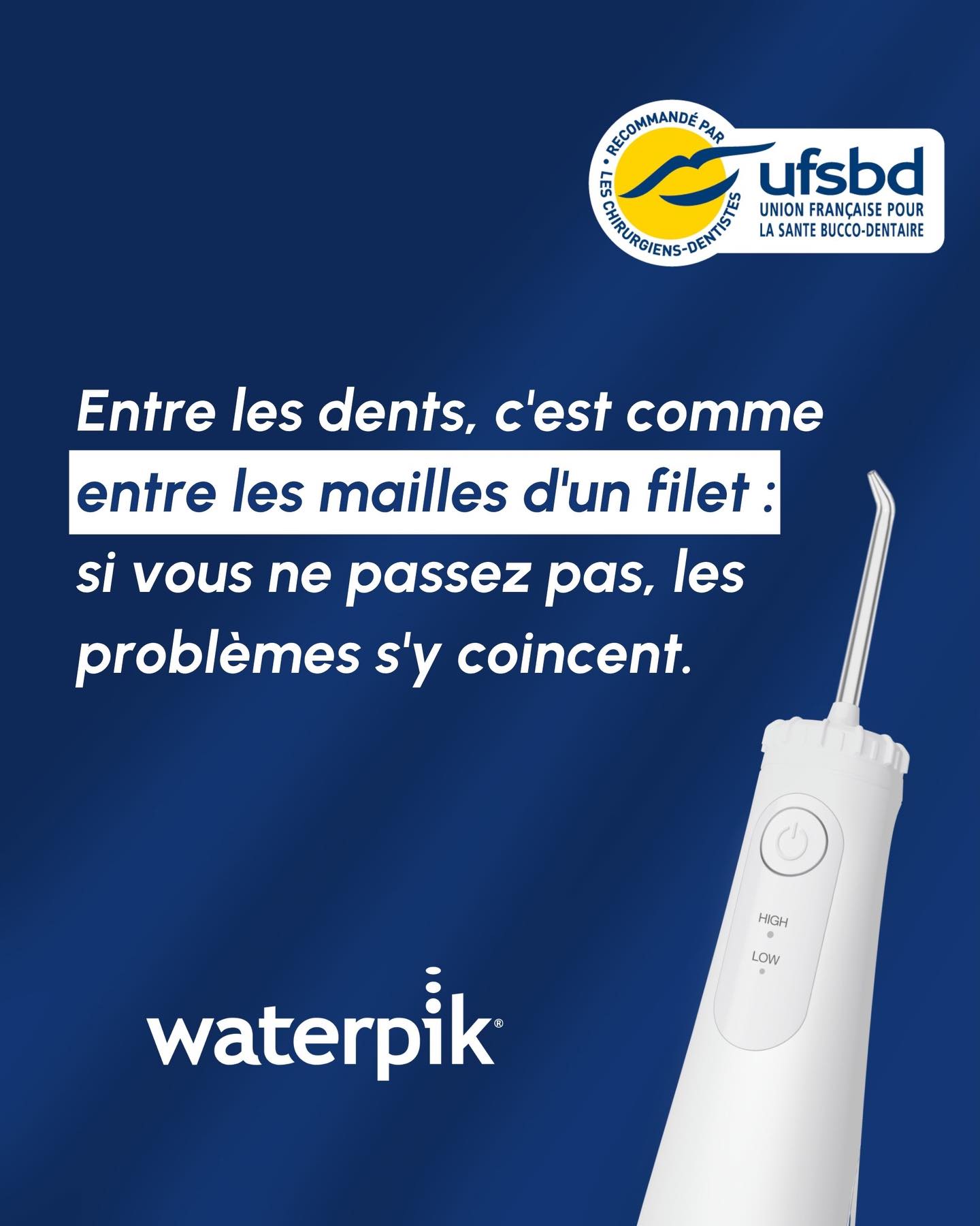 Frame 55 Facebook ad: Entre vos dents, c'est comme dans les mailles…