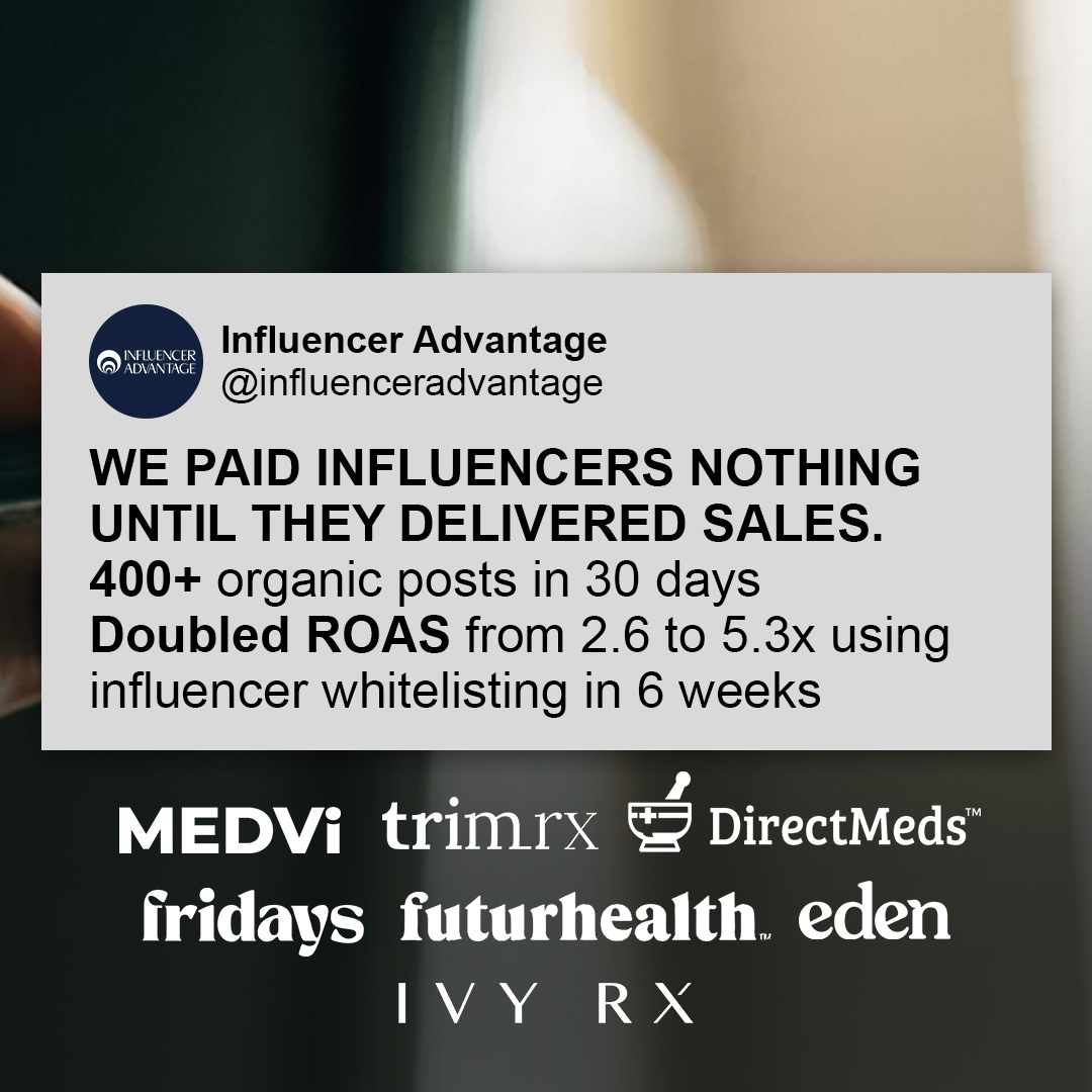 Influencer Advantage Facebook ad