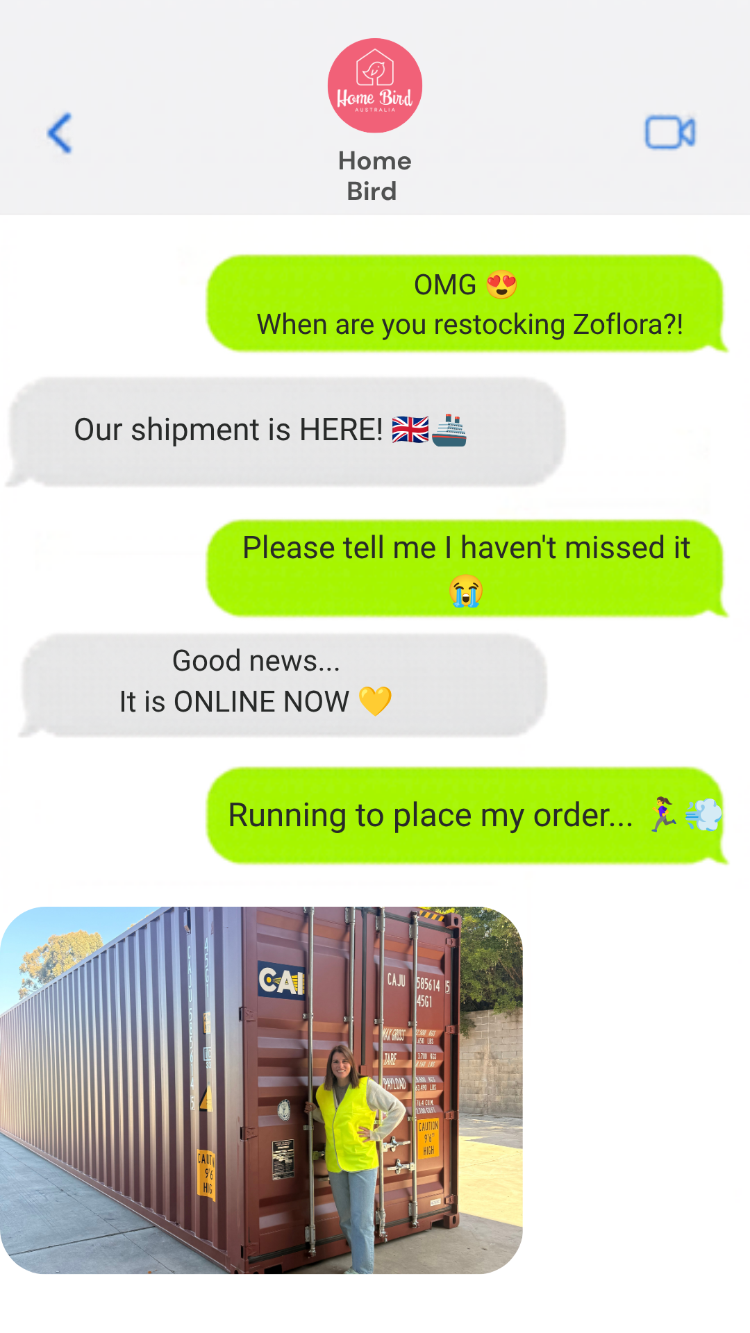 Home Bird Australia Facebook ad