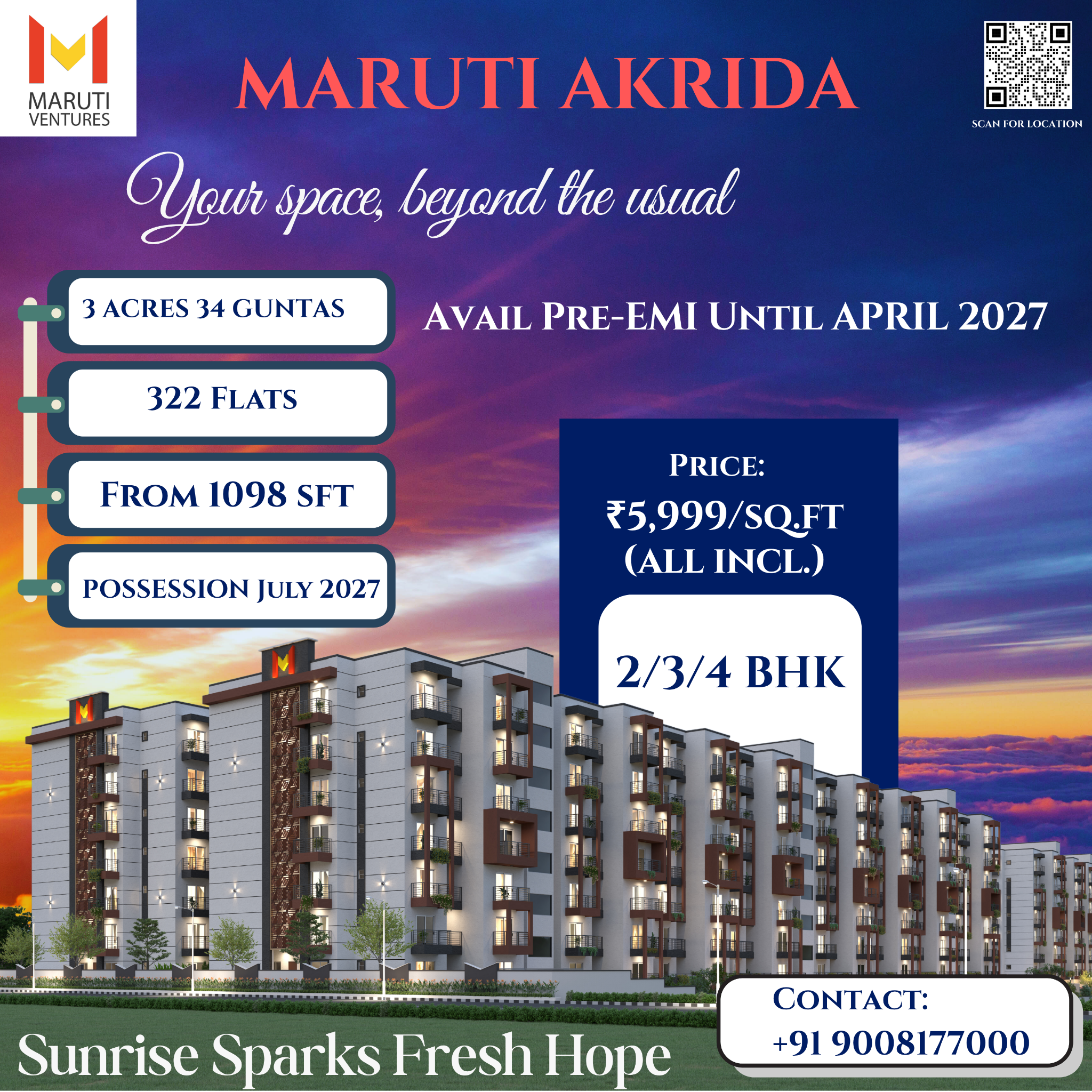 Maruti Ventures Facebook ad: Luxury Apartments & Homes in Sarjapura Road - Bangalore |…