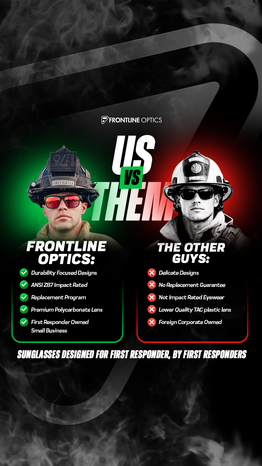 Frontline Optics Facebook ad
