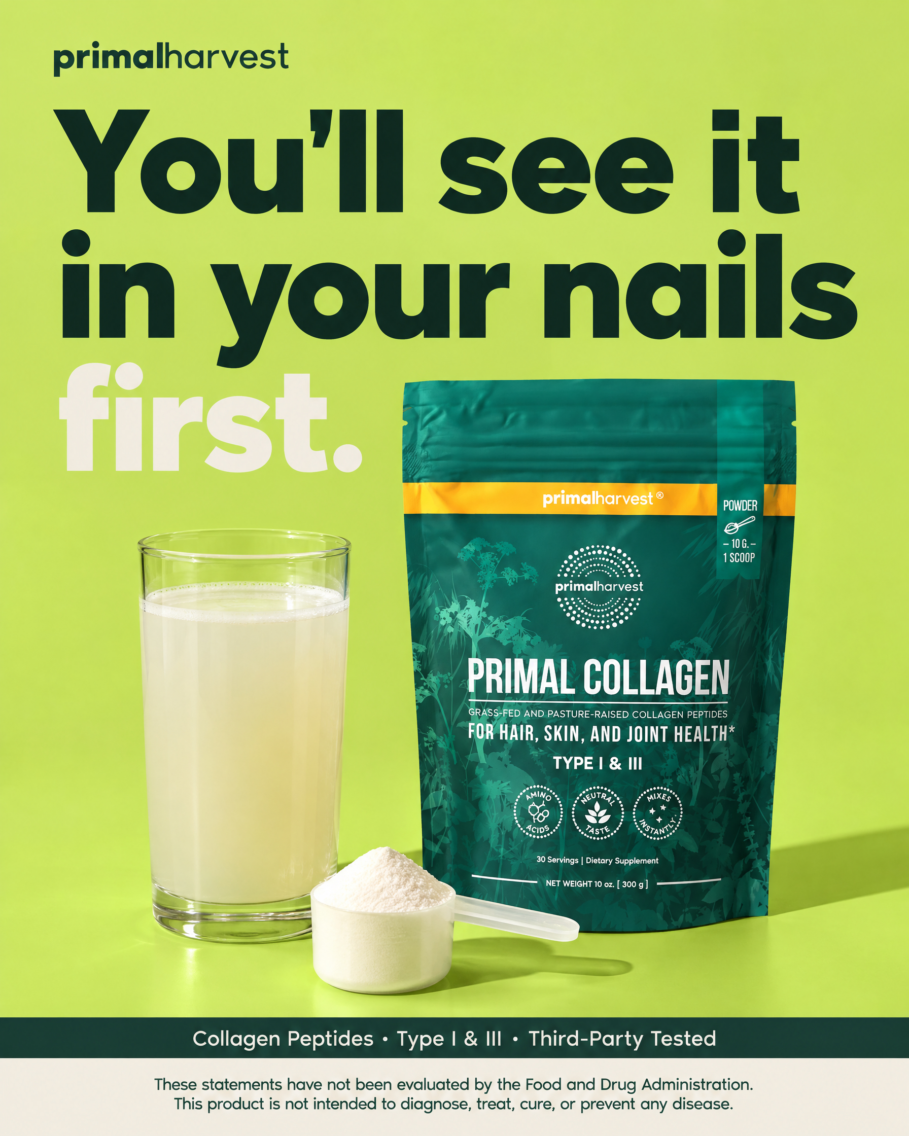 Primal Harvest Facebook ad: Concrete, not complicated.