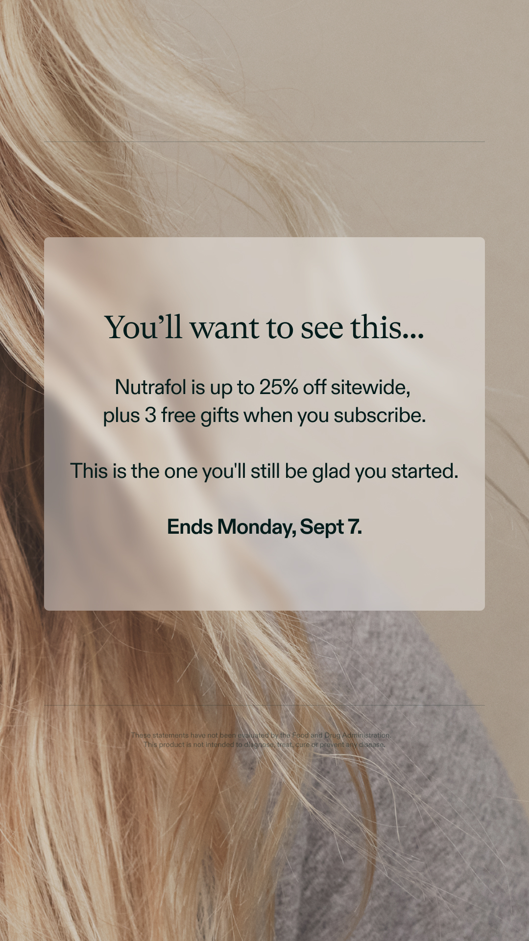Nutrafol Men Facebook ad