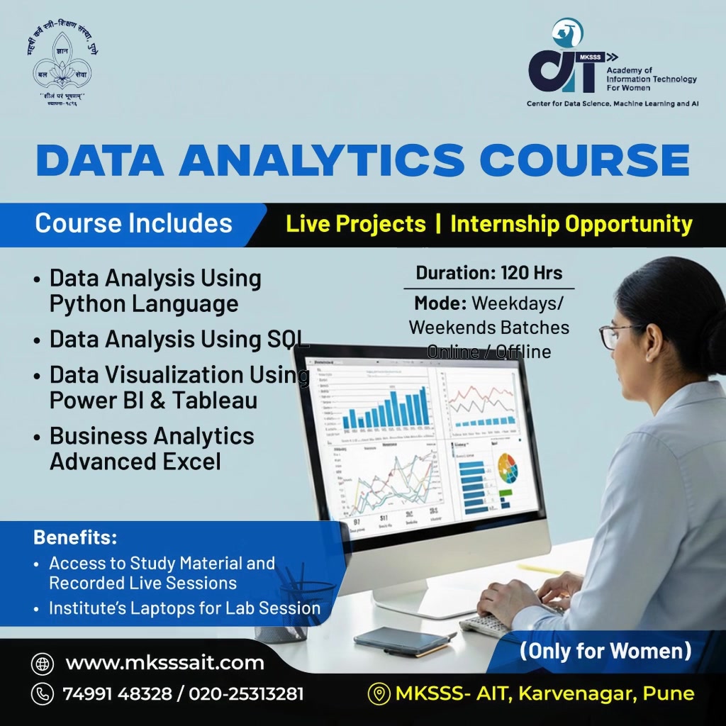 MKSSS AIT Data Science Center for Women Pune Facebook ad