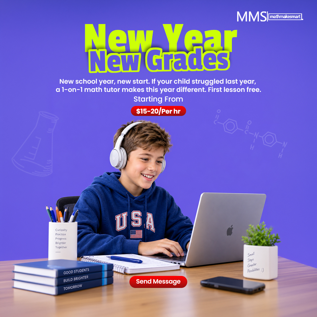 mathmakesmart.com Facebook ad: New Year, New Grades