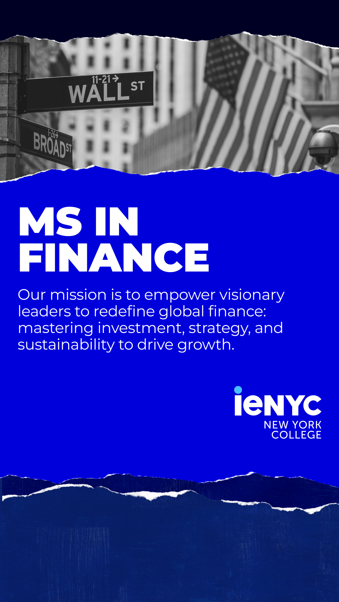 IE New York College Facebook ad from Feb 13, 2026
