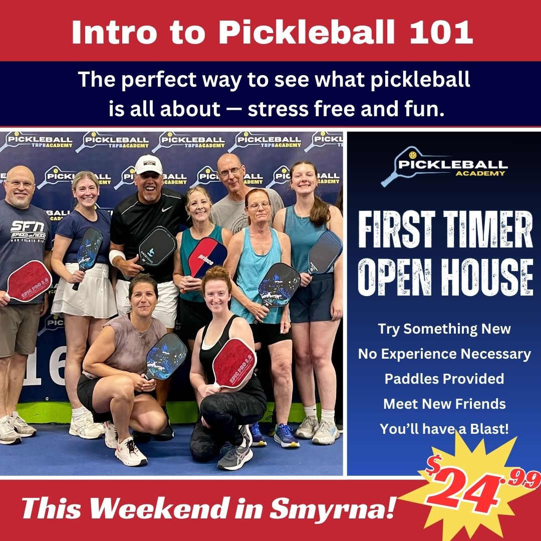 Atlanta Pickleball Academy Facebook ad: COME TRY PICKLEBALL!