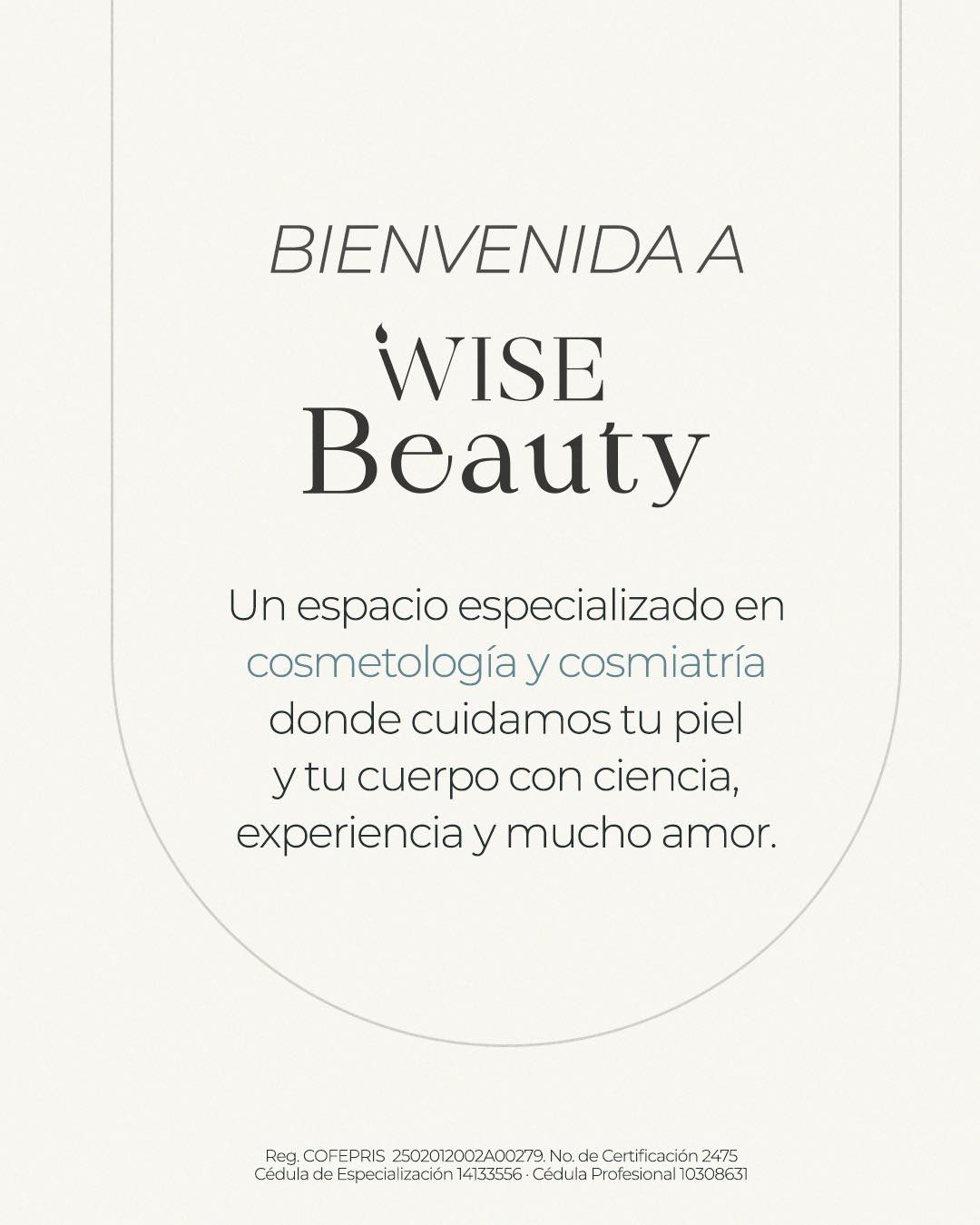 Wise Beauty Facebook ad: Bienvenida a Wise Beauty