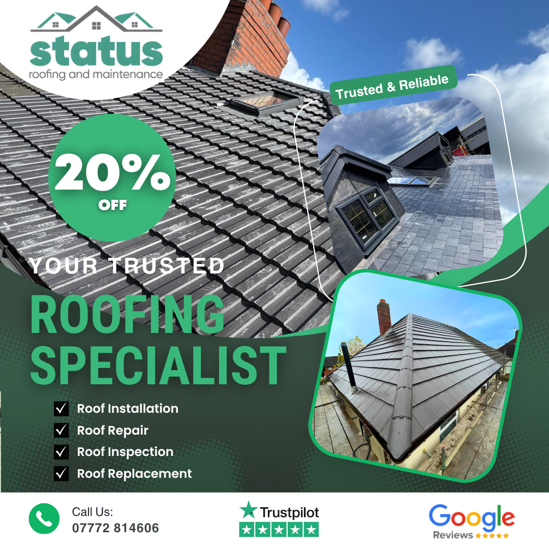 Status Roofing and Maintenance Facebook ad