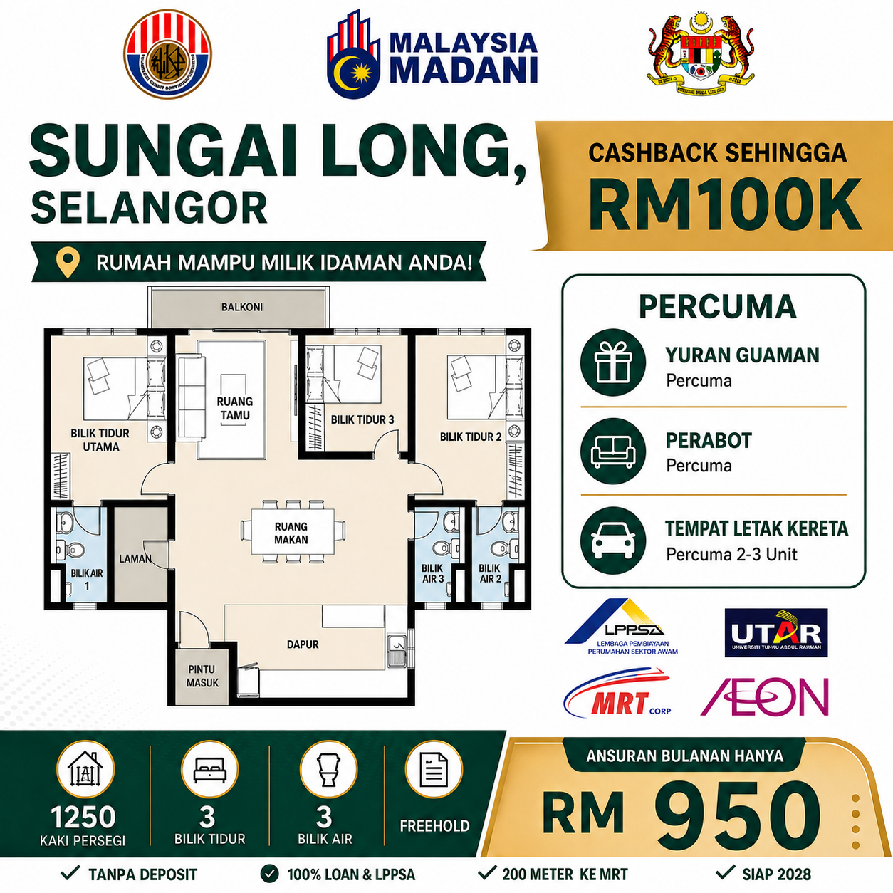 Skim Rumah Pertamaku Facebook ad: Gaji 3,500, Kini Berpeluang Miliki Kondo di KL!