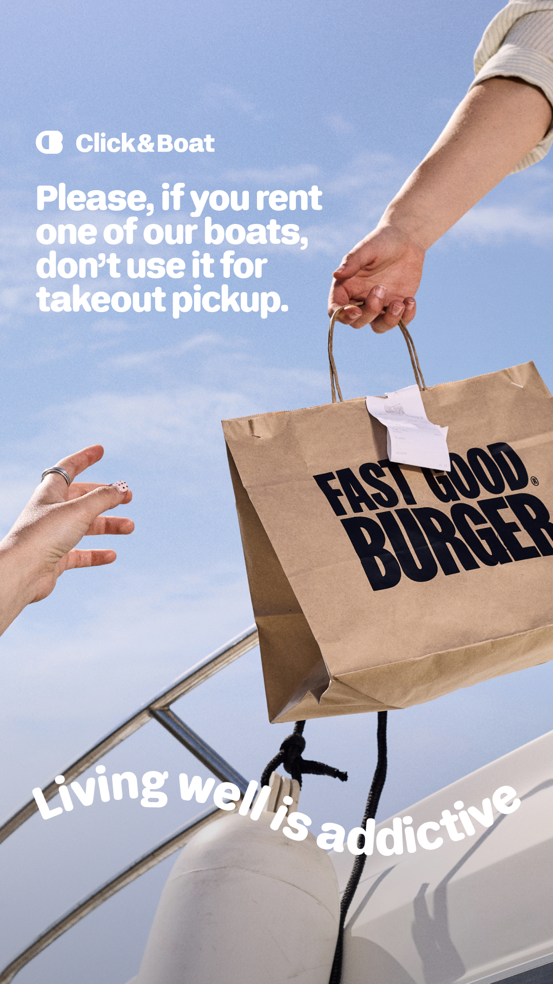 Click&Boat Facebook ad