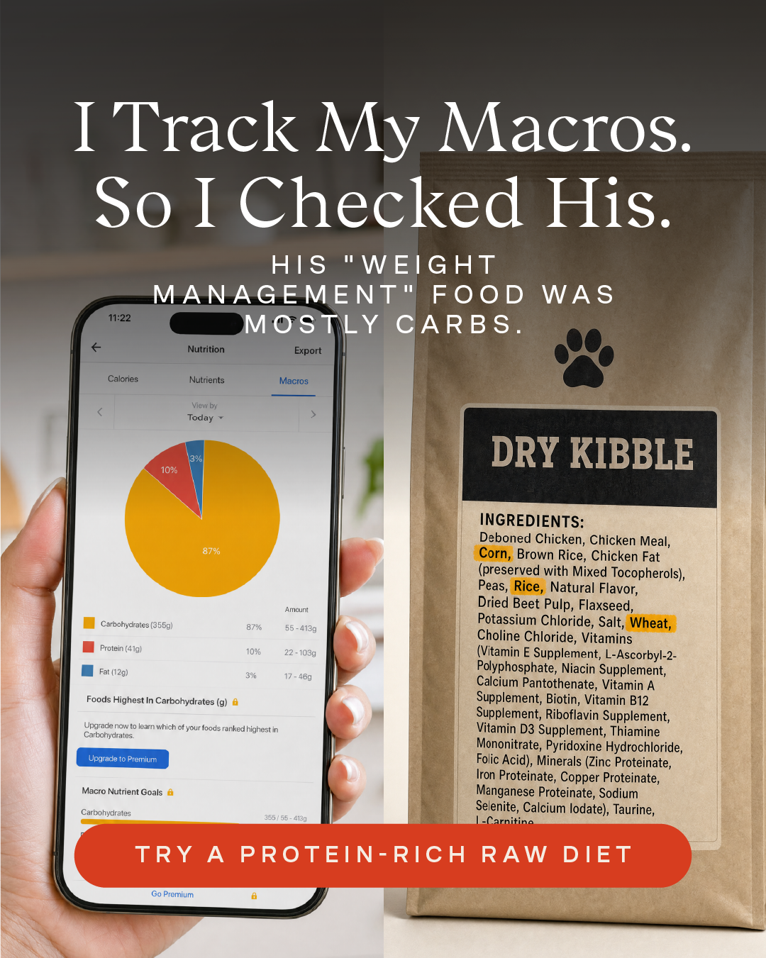 We Feed Raw Facebook ad