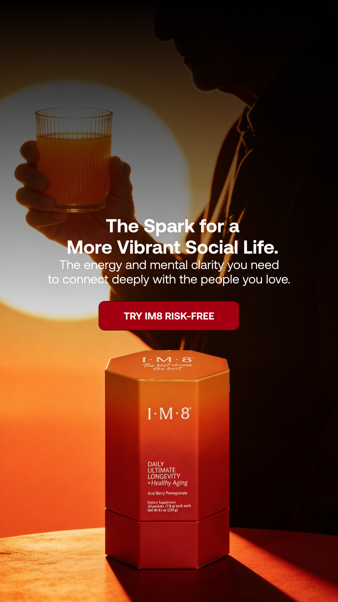 IM8 Facebook ad: Keep Moving. Keep Living.