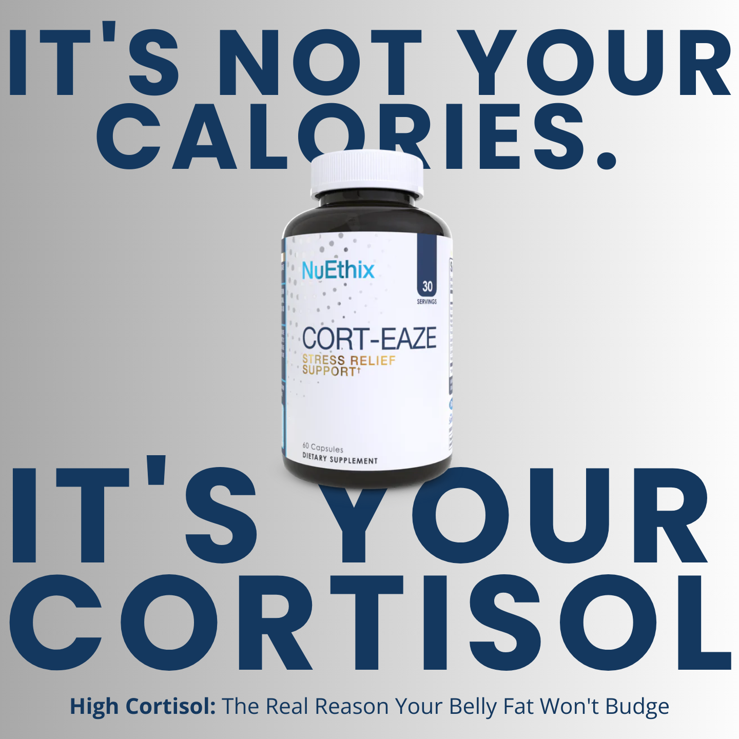 NuEthix Formulations Facebook ad: Your Belly Fat Isn't a Willpower Problem. It's a Hormone…