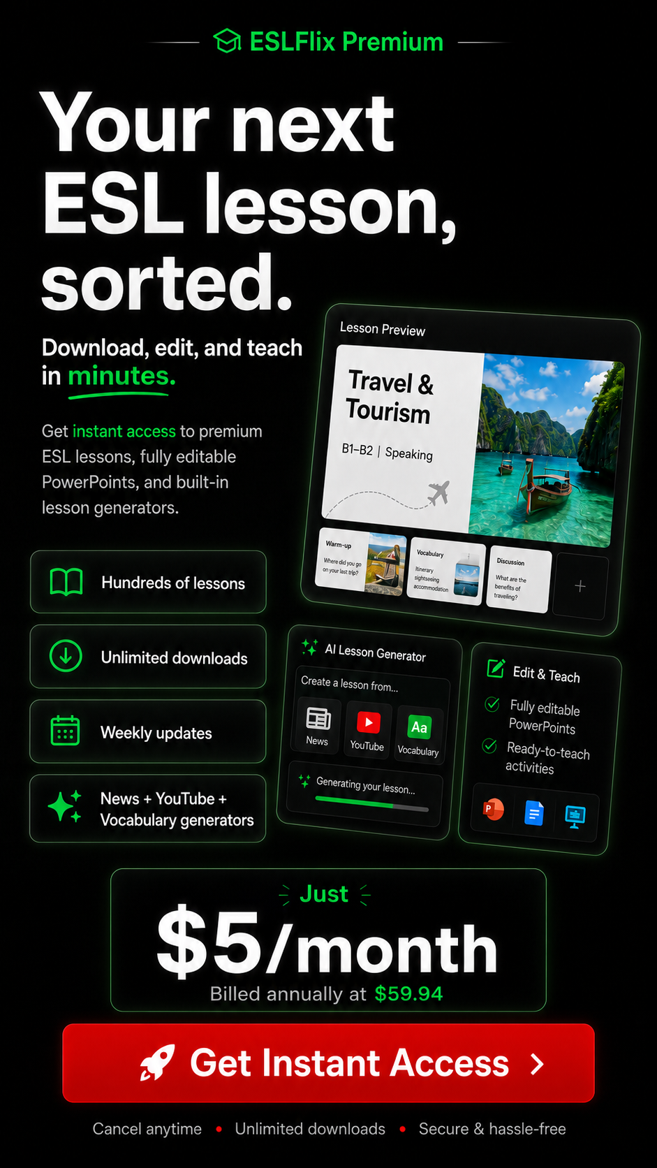 ESLFlix Facebook ad