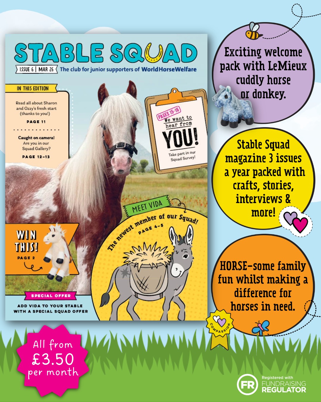 World Horse Welfare Facebook ad from Apr 9, 2026