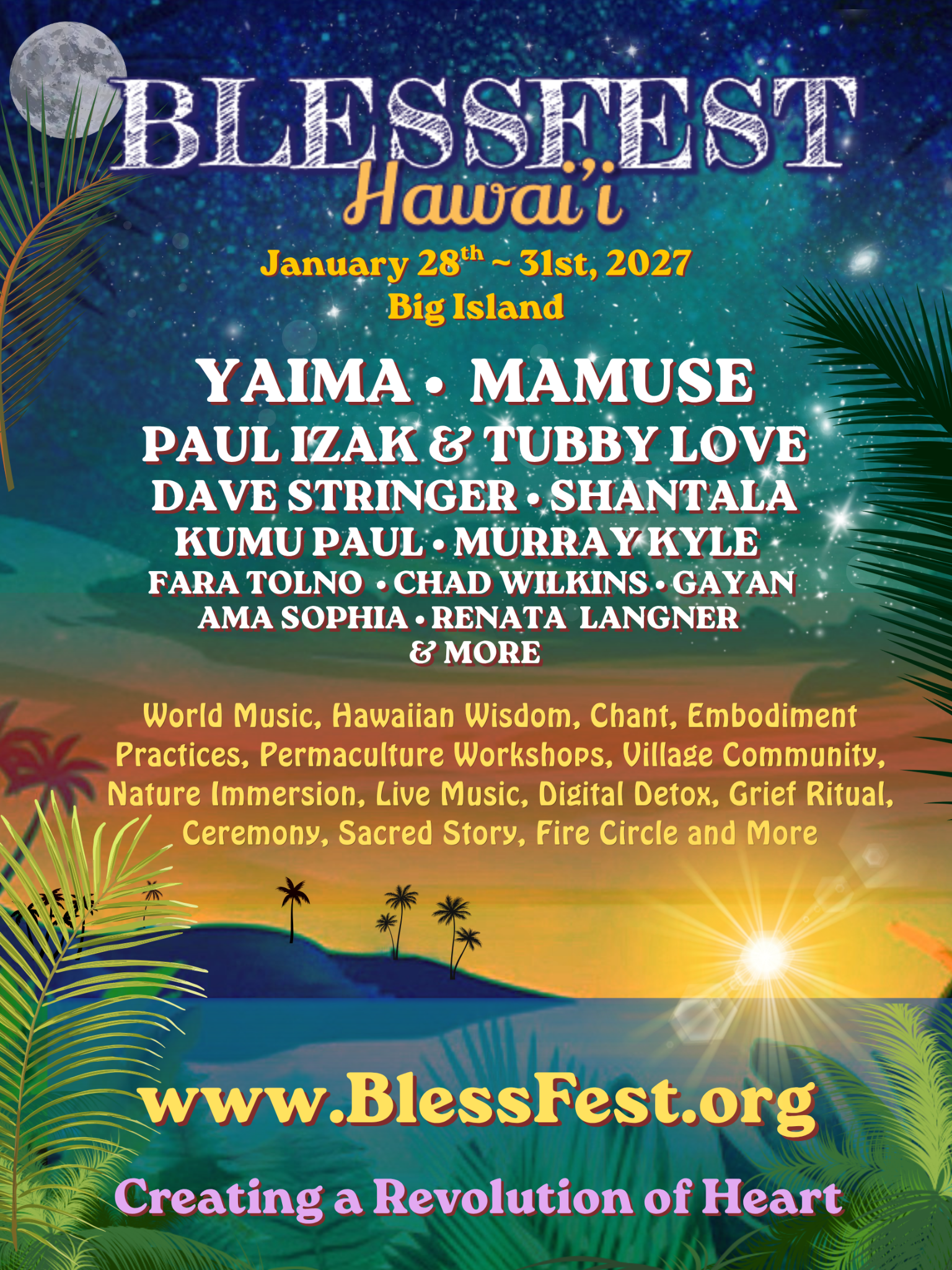 BrightStar - Events to Uplift Facebook ad: BlessFest Hawai‘i 2027 Tickets Are Live