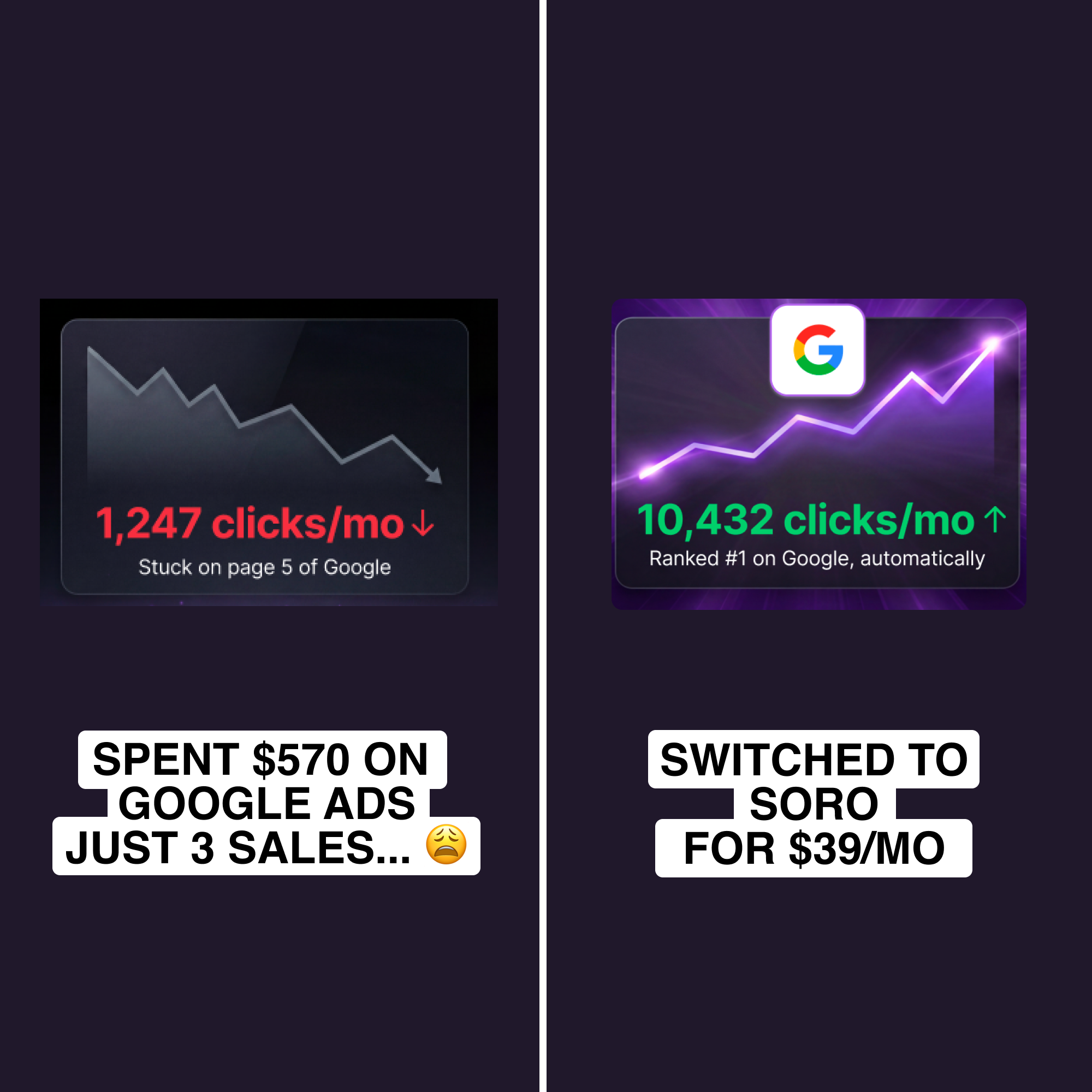 Soro SEO Facebook ad