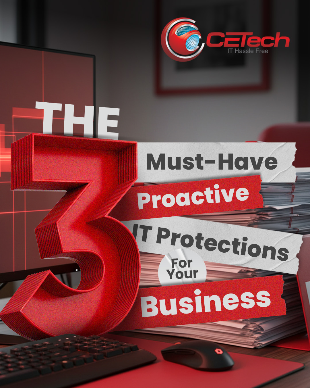 CETech Facebook ad: Free IT& Cybersecurity Assessment | CETech | Managed IT…