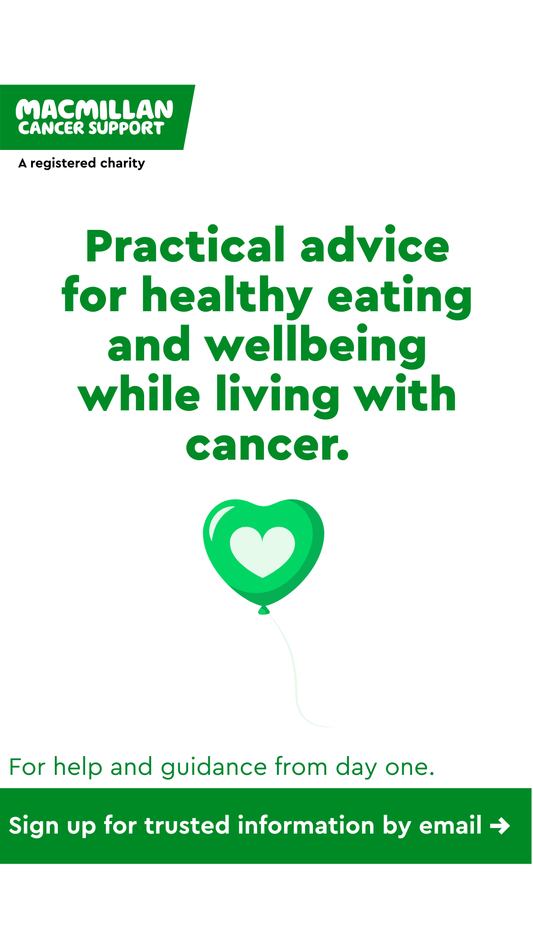 Macmillan Cancer Support Facebook ad