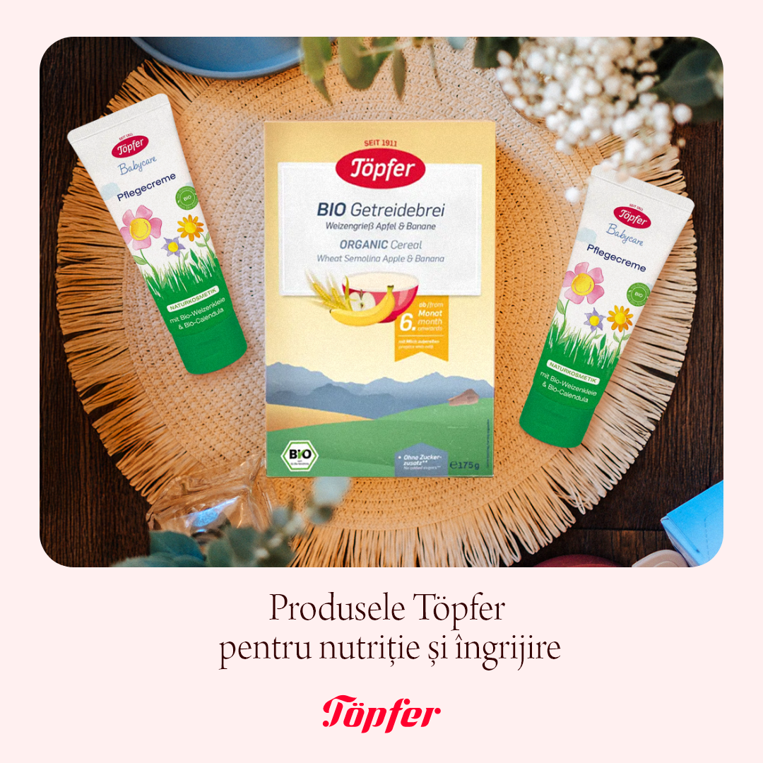 Topfer Romania Oficial Facebook ad: Töpfer este alături de întreaga familie cu formule…