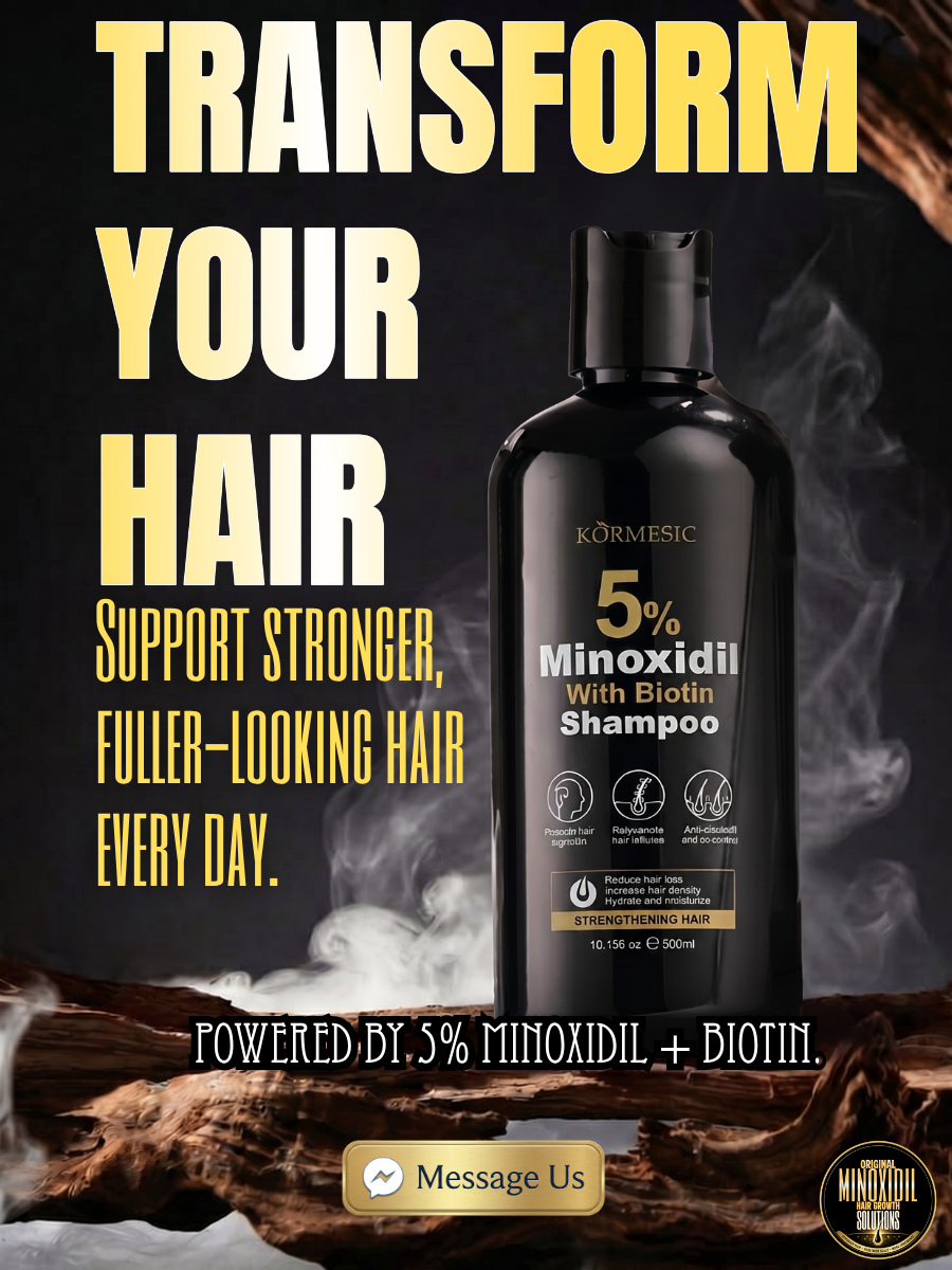 Original Monoxidil Hair Growth Solutions Facebook ad: Growth Support