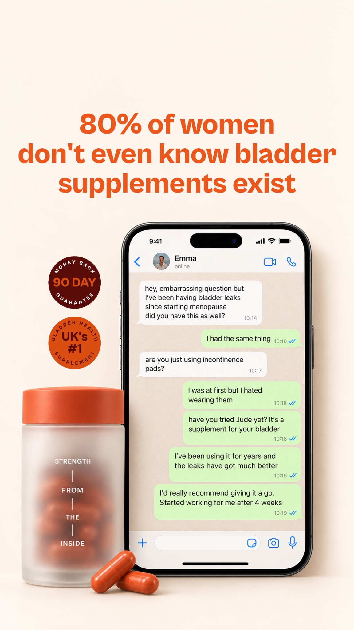 Jude Facebook ad: 20% off for new customers