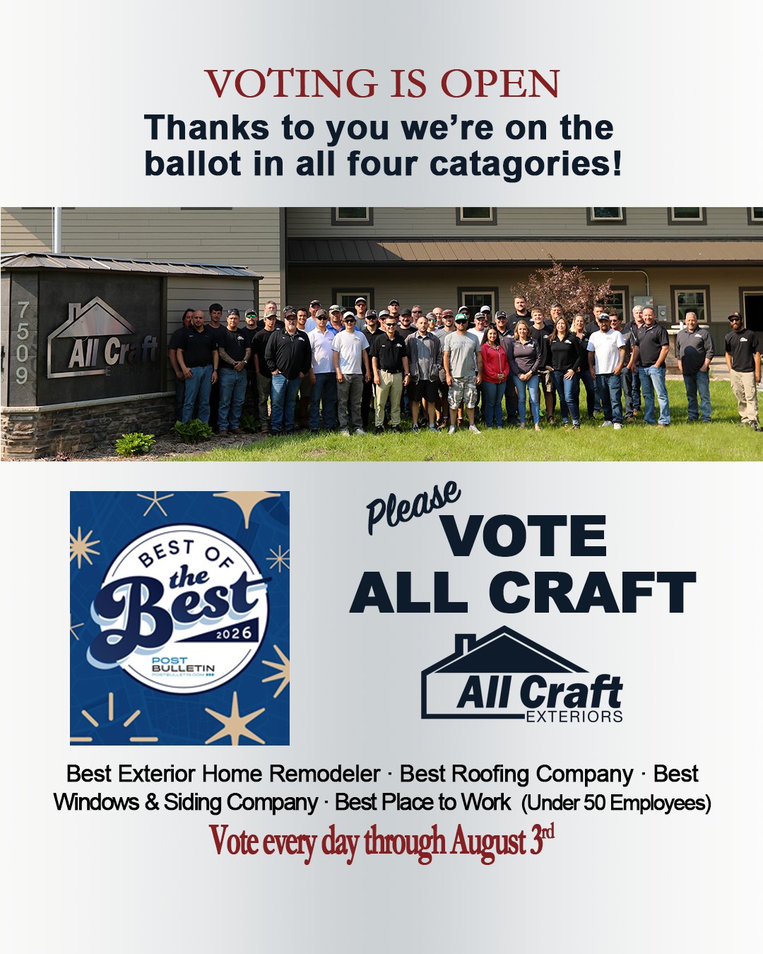 All Craft Exteriors Facebook ad